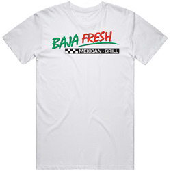 Baja Fresh Mexican Grill Food Restaurant Logo Mens Size Large White T Shirt Baja Fresh Mexican Grill Food Restaurant Logo Mens Size Large White T Shirt