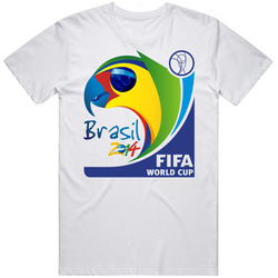 World Cup 2014 Brasil Mens Size Large White T Shirt World Cup 2014 Brasil Mens Size Large White T Shirt