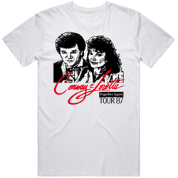 Conway Twitty Country Music Retro Mens Size Large White T Shirt Conway Twitty Country Music Retro Mens Size Large White T Shirt