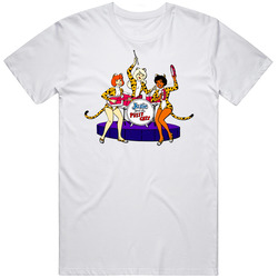 Josie And The Pussy Cats Vintage Cartoon Mens Size Large White T Shirt Josie And The Pussy Cats Vintage Cartoon Mens Size Large White T Shirt