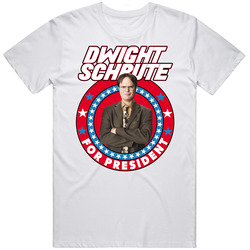 Dwight Schrute The Office For President Tv Show Villain Fan Mens Size Large White T Shirt Dwight Schrute The Office For President Tv Show Villain Fan Mens Size Large White T Shirt