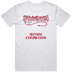 Possessed Seven Churches JOE Mens Size Large White T Shirt Possessed Seven Churches JOE Mens Size Large White T Shirt