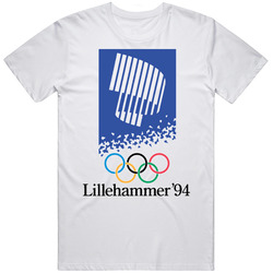 Lillehammer 1994 Winter Olympics Mens Size Large White T Shirt Lillehammer 1994 Winter Olympics Mens Size Large White T Shirt