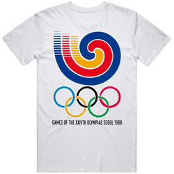 Seoul 1988 Summer Olympics Mens Size Large White T Shirt Seoul 1988 Summer Olympics Mens Size Large White T Shirt