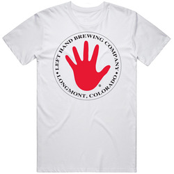 Left Hand Brewing Company Longmont Colorado Cool Beer Logo Mens Size Large White T Shirt Left Hand Brewing Company Longmont Colorado Cool Beer Logo Mens Size Large White T Shirt