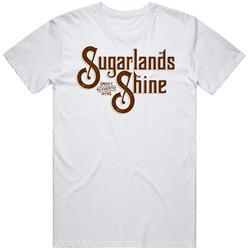 Sugarlands Shine Moonshine Whiskey Label Logo Mens Size Large White T Shirt Sugarlands Shine Moonshine Whiskey Label Logo Mens Size Large White T Shirt