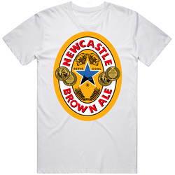 Newcastle Brown Ale Cool Beer Brewery Booze Logo Mens Size Large White T Shirt Newcastle Brown Ale Cool Beer Brewery Booze Logo Mens Size Large White T Shirt
