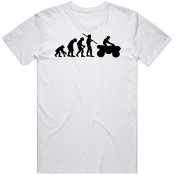 The Evolution Of Atv Quad Racing Fun Sports Mens Size Large White T Shirt The Evolution Of Atv Quad Racing Fun Sports Mens Size Large White T Shirt