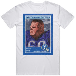 West Canaan Coyotes Billy Bob Football Trading Card Mens Size Large White T Shirt West Canaan Coyotes Billy Bob Football Trading Card Mens Size Large White T Shirt