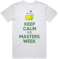 Keep Calm It's Masters Week Golf Tournament Fan Mens Size Large White T Shirt Keep Calm It's Masters Week Golf Tournament Fan Mens Size Large White T Shirt