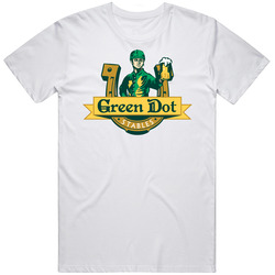 Green Dot Stables Burger Food Fan Mens Size Large White T Shirt Green Dot Stables Burger Food Fan Mens Size Large White T Shirt