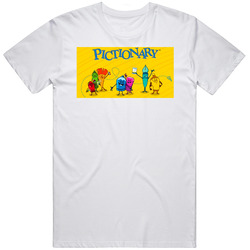 Pictionary Best Board Game Of All Time Players Mens Size Large White T Shirt Pictionary Best Board Game Of All Time Players Mens Size Large White T Shirt