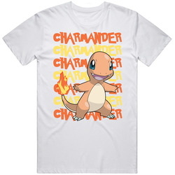 Charmander Pokemon Love Heart Video Game Cartoon Fan Mens Size Large White T Shirt Charmander Pokemon Love Heart Video Game Cartoon Fan Mens Size Large White T Shirt