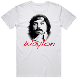 Waylon Jennings Country Music Star Mens Size Large White T Shirt Waylon Jennings Country Music Star Mens Size Large White T Shirt