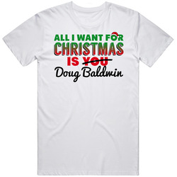 All I Want For Christmas Is Doug Baldwin Seattle Football Fan Mens Size Large White T Shirt All I Want For Christmas Is Doug Baldwin Seattle Football Fan Mens Size Large White T Shirt