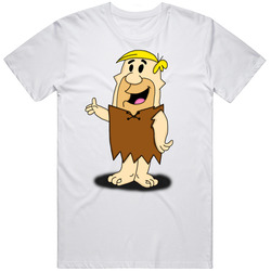 Barney Rubble Flinstones Cartoon Fan Mens Size Large White T Shirt Barney Rubble Flinstones Cartoon Fan Mens Size Large White T Shirt
