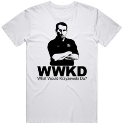What Would Krzyzewski Do Duke Basketball Mens Size Large White T Shirt What Would Krzyzewski Do Duke Basketball Mens Size Large White T Shirt