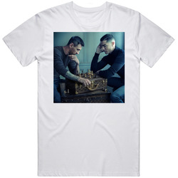 Lionel Messi And Cristiano Ronaldo Playing Chess Mens Size Large White T Shirt Lionel Messi And Cristiano Ronaldo Playing Chess Mens Size Large White T Shirt