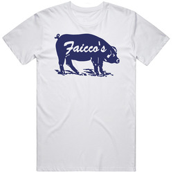 Faiccos Pork Store New York Restaurant Mens Size Large White T Shirt Faiccos Pork Store New York Restaurant Mens Size Large White T Shirt