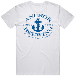 Anchor Brewing San Fran Mens Size Large White T Shirt Anchor Brewing San Fran Mens Size Large White T Shirt