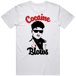 Cocaine Blows Funny Mens Size Large White T Shirt Cocaine Blows Funny Mens Size Large White T Shirt