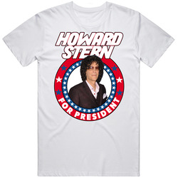 Howard Stern For President Talk Show Host Celeb Fan Election Mens Size Large White T Shirt Howard Stern For President Talk Show Host Celeb Fan Election Mens Size Large White T Shirt