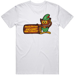 Woodsy Owl United States Forest Service Mascot Mens Size Large White T Shirt Woodsy Owl United States Forest Service Mascot Mens Size Large White T Shirt