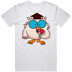 Tootsie Roll Pop Owl Retro Cartoon Mens Size Large White T Shirt Tootsie Roll Pop Owl Retro Cartoon Mens Size Large White T Shirt