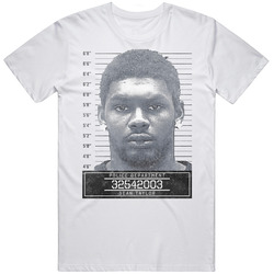 Sean Taylor Famous Sports Star Mugshot Police Department Mens Size Large White T Shirt Sean Taylor Famous Sports Star Mugshot Police Department Mens Size Large White T Shirt