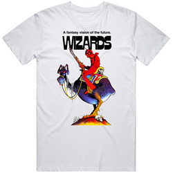 Wizards Movie Bakshi Mens Size Large White T Shirt Wizards Movie Bakshi Mens Size Large White T Shirt