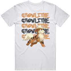 Growlithe Pokemon Video Game Movie Cartoon Character Fan Mens Size Large White T Shirt Growlithe Pokemon Video Game Movie Cartoon Character Fan Mens Size Large White T Shirt