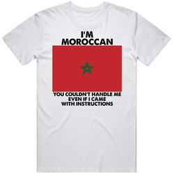 I'm Moroccan Nationality Flag You Couldn't Handle Me Mens Size Large White T Shirt I'm Moroccan Nationality Flag You Couldn't Handle Me Mens Size Large White T Shirt