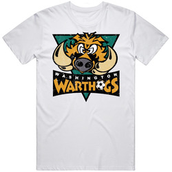 Washington Warthogs Continental Indoor Soccer League Retro Team Logo Mens Size Large White T Shirt Washington Warthogs Continental Indoor Soccer League Retro Team Logo Mens Size Large White T Shirt
