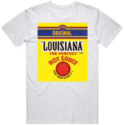 The Original Louisiana Hot Sauce Logo Label Mens Size Large White T Shirt The Original Louisiana Hot Sauce Logo Label Mens Size Large White T Shirt