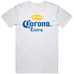 Corona Extra Beer Alcohol Brewery Crown Logo Mens Size Large White T Shirt Corona Extra Beer Alcohol Brewery Crown Logo Mens Size Large White T Shirt