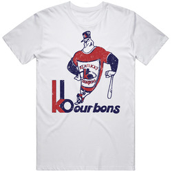 Kentucky Bourbons Softball League Retro Team Logo Mens Size Large White T Shirt Kentucky Bourbons Softball League Retro Team Logo Mens Size Large White T Shirt
