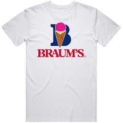 Braum's Best Southern Restaurants Fan Mens Size Large White T Shirt Braum's Best Southern Restaurants Fan Mens Size Large White T Shirt