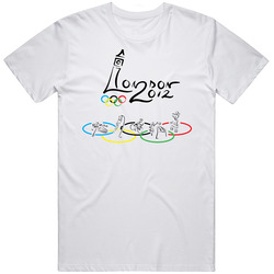 London Olympics 2012 Mens Size Large White T Shirt London Olympics 2012 Mens Size Large White T Shirt