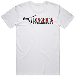 Longhorn Steakhouse American Favourite Food Mens Size Large White T Shirt Longhorn Steakhouse American Favourite Food Mens Size Large White T Shirt