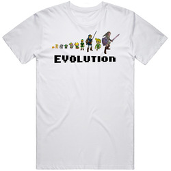 Evolution Of Zelda Mens Size Large White T Shirt Evolution Of Zelda Mens Size Large White T Shirt