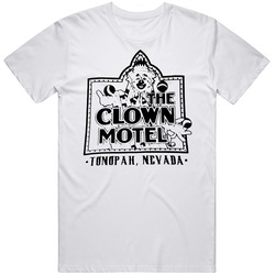 The Clown Motel Tonopah Nevada Mens Size Large White T Shirt The Clown Motel Tonopah Nevada Mens Size Large White T Shirt