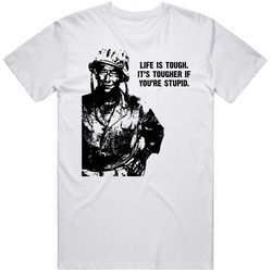 John Wayne Life Is Tough If You're Stupid Quote Mens Size Large White T Shirt John Wayne Life Is Tough If You're Stupid Quote Mens Size Large White T Shirt