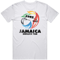 Jamaica Bobsleigh Team 2014 Olympic Sochi Vintage Distressed Mens Size Large White T Shirt Jamaica Bobsleigh Team 2014 Olympic Sochi Vintage Distressed Mens Size Large White T Shirt