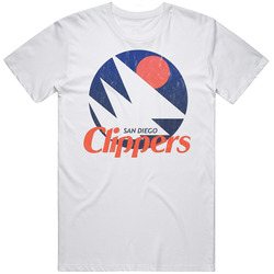San Diego Clippers Retro La Basketball Team Logo Retro Vintage Worn Look Mens Size Large White T Shirt San Diego Clippers Retro La Basketball Team Logo Retro Vintage Worn Look Mens Size Large White T Shirt