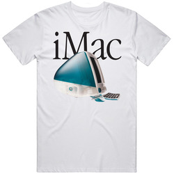 Vintage Imac Computer Apple Company Fan Mens Size Large White  T Shirt