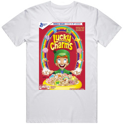 Lucky Charms Box Greatest Cereal Of All Time Breakfast Fan Foodie Mens Size Large White T Shirt Lucky Charms Box Greatest Cereal Of All Time Breakfast Fan Foodie Mens Size Large White T Shirt