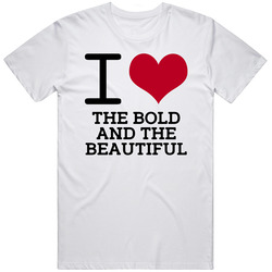 The Bold And The Beautiful I Heart Classic Soap Opera Tv Show Mens Size Large White T Shirt The Bold And The Beautiful I Heart Classic Soap Opera Tv Show Mens Size Large White T Shirt