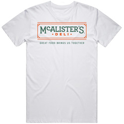 Mcalister's Deli Best Southern Restaurants Fan Mens Size Large White T Shirt Mcalister's Deli Best Southern Restaurants Fan Mens Size Large White T Shirt