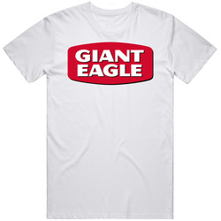 Giant Eagle Grocery Store Company Logo Mens Size Large White T Shirt Giant Eagle Grocery Store Company Logo Mens Size Large White T Shirt