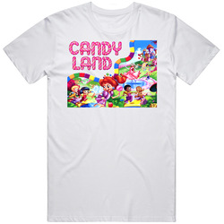 Candy Land Children's Kids Board Game Mens Size Large White T Shirt Candy Land Children's Kids Board Game Mens Size Large White T Shirt